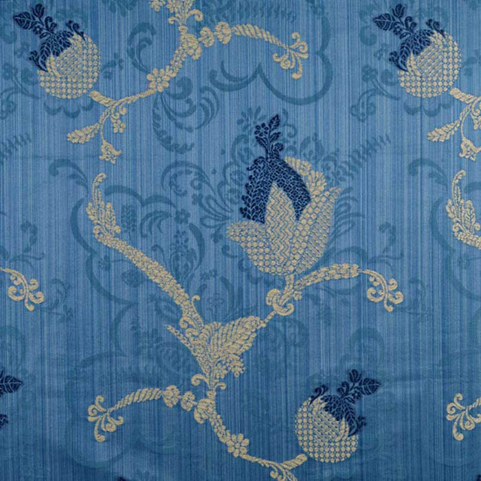 Colony Vivaldi Navy & Linen On Blue Fabric Sample CL 000826715