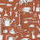 Pierre Frey Les Outils Du Jardinier Terracotta Wallpaper Sample FP762003