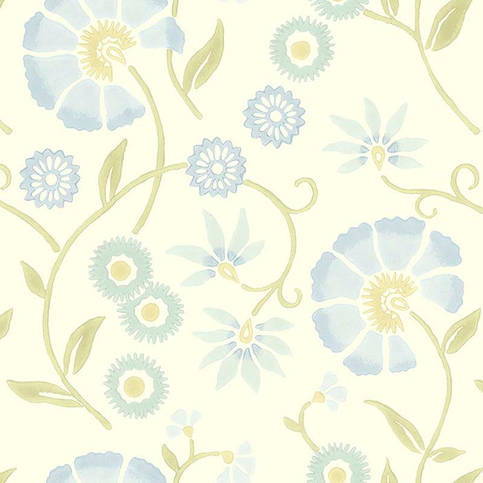 Galbraith & Paul Spring Garden Glacier Wallpaper Sample