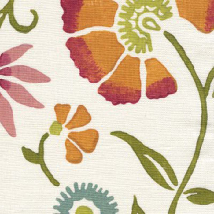 Galbraith & Paul Spring Garden Tangerine Fabric Sample