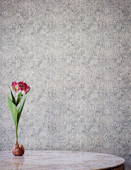 Pierre Frey Cordoba Argent Wallpaper Sample FP622002