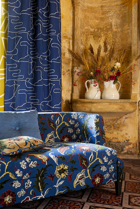 Pierre Frey Catherine Cobalt Fabric F3527002