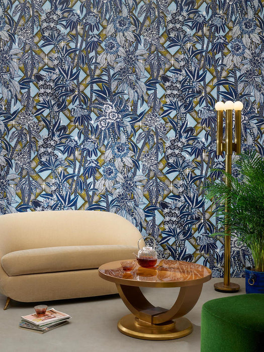 Pierre Frey Swahili Grand Indigo Wallpaper FP538002