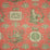 Braquenie Les Muses Et Le Lion Vert Corail Fabric Sample B1826004