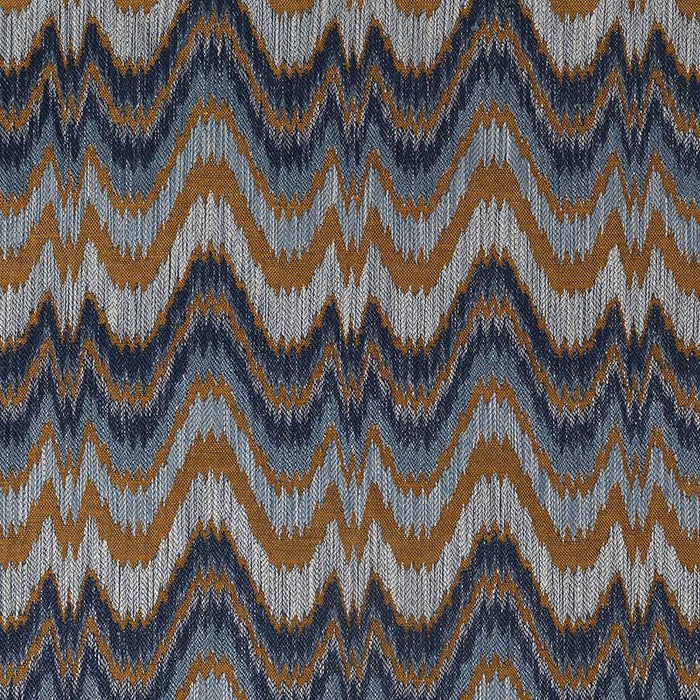 Marvic Textiles Vesta Indigo/Mustard Fabric Sample 5828-4