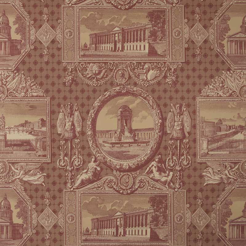 Marvic Textiles Les Vues De Paris Russet Fabric 6203-2