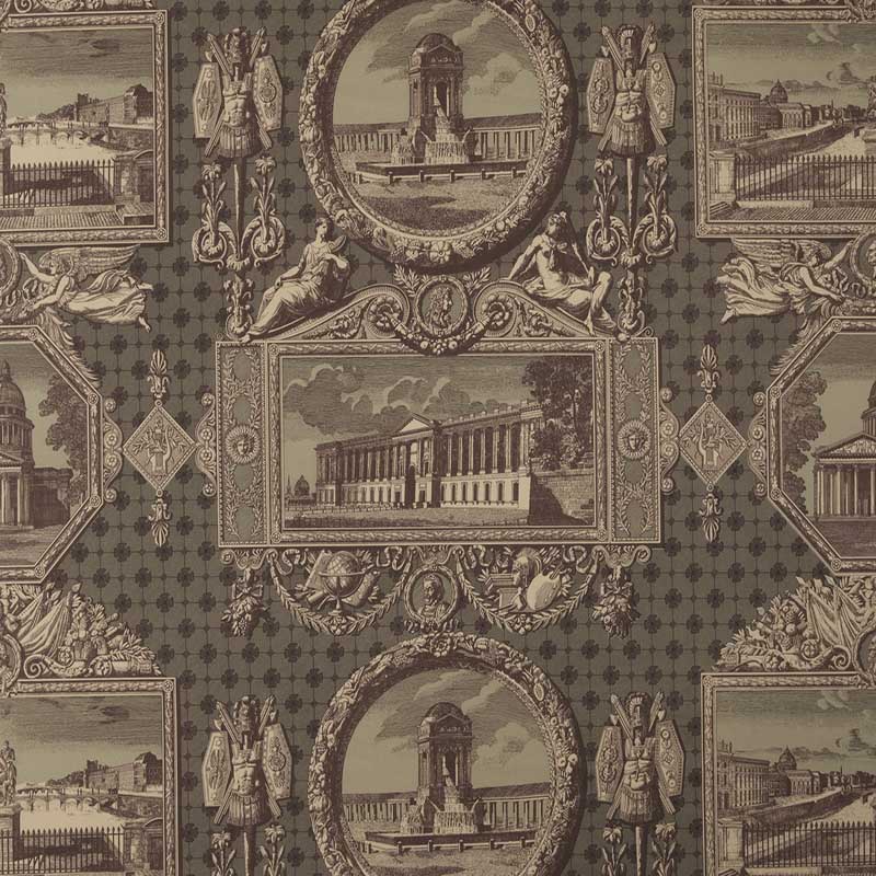 Marvic Textiles Les Vues De Paris Sepia Fabric 6203-7