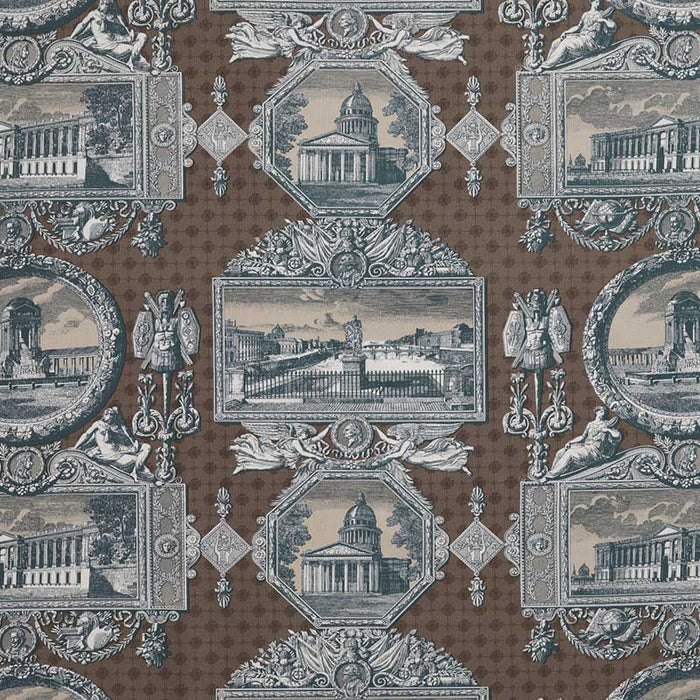 Marvic Textiles Les Vues De Paris Brown Fabric Sample 6203-8