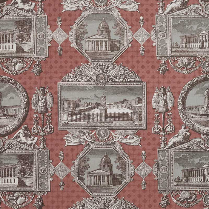 Marvic Textiles Les Vues De Paris Mulberry Fabric Sample 6203-9