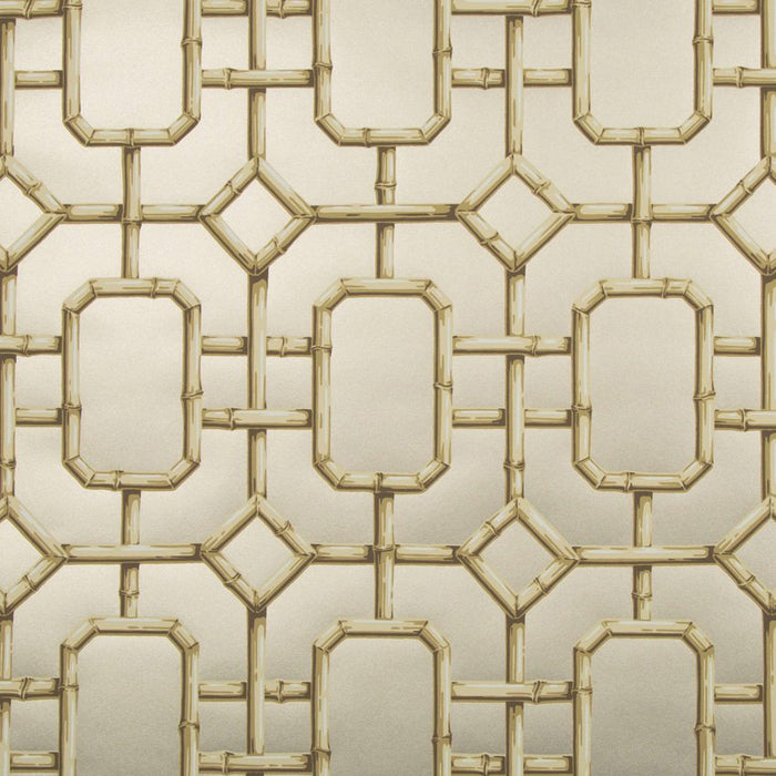 Kravet Couture Bambu Fret Pewter Wallpaper Sample W3404.416.0