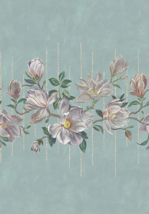 Osborne & Little Magnolia Frieze Panel  2 Sample Sample W7338-02