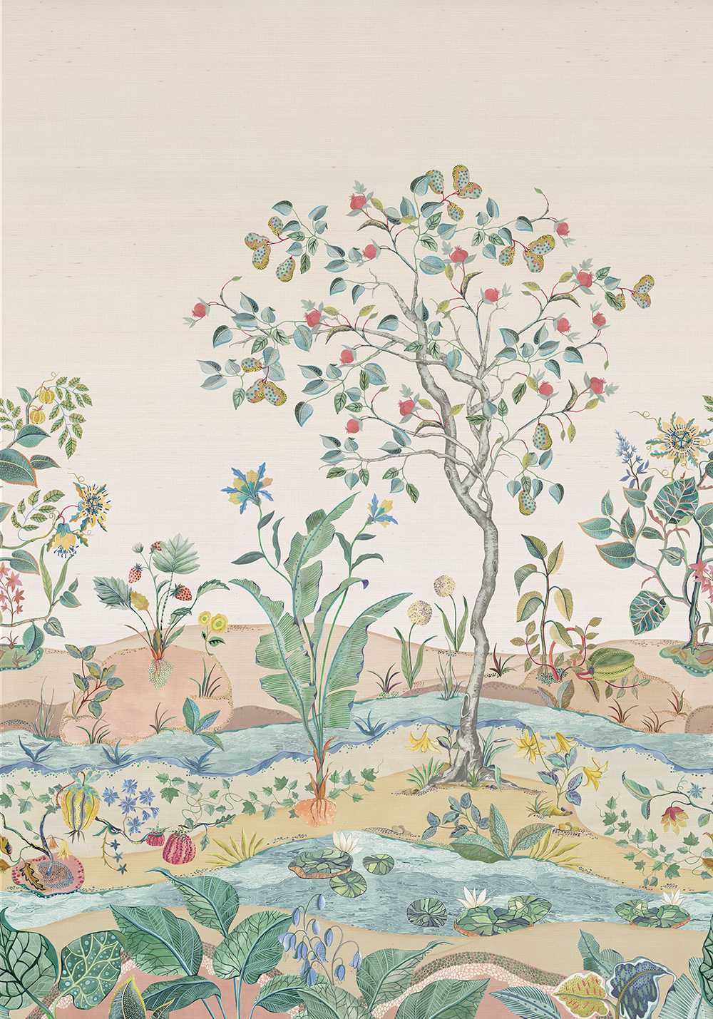 Osborne & Little Mythica Mural Grasscloth Panel  4 Wallpaper W7817-04