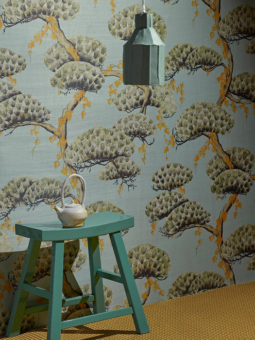 Pierre Frey Momiji Celadon Wallpaper Sample FP838001