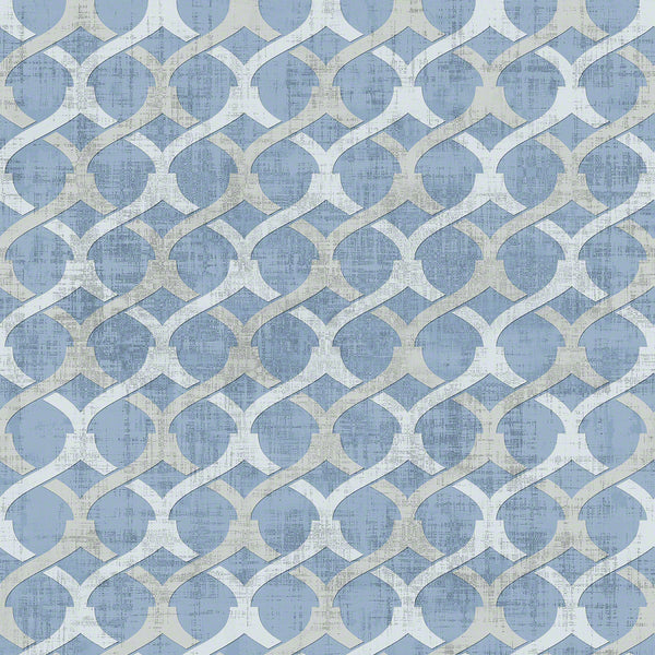 Winfield Thybony Chain Powder Blue Wallpaper Sample WSH1020.WT.0