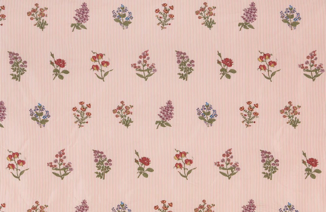 Braquenie Herbier - Broderie Vieux Rose Fabric B7564001