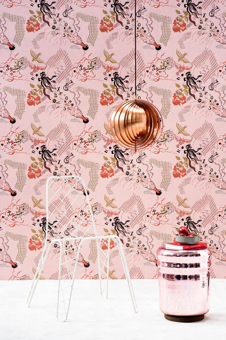 Pierre Frey Champagne Rose Wallpaper FP426001