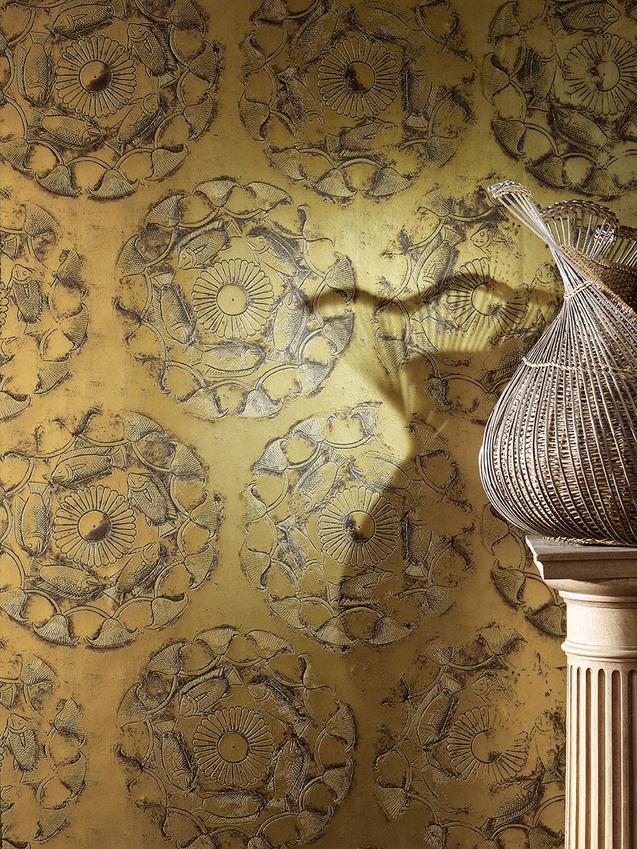 Pierre Frey Djehouty Platre Wallpaper Sample FP897001