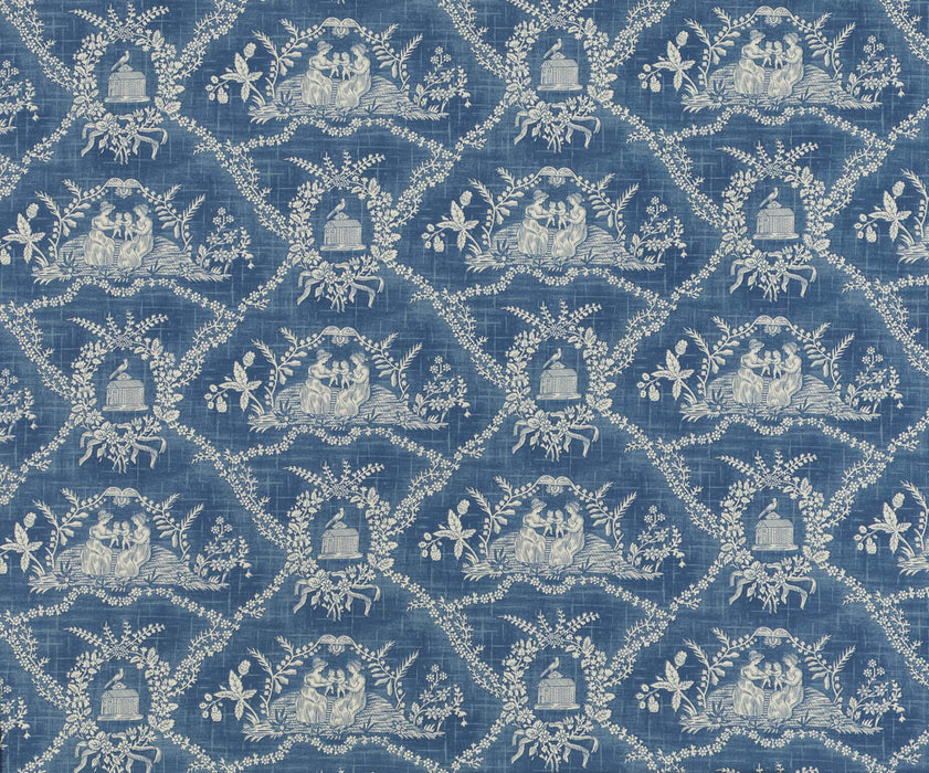 Pierre Frey Crespieres Bleu Ancien Fabric Sample F2056001