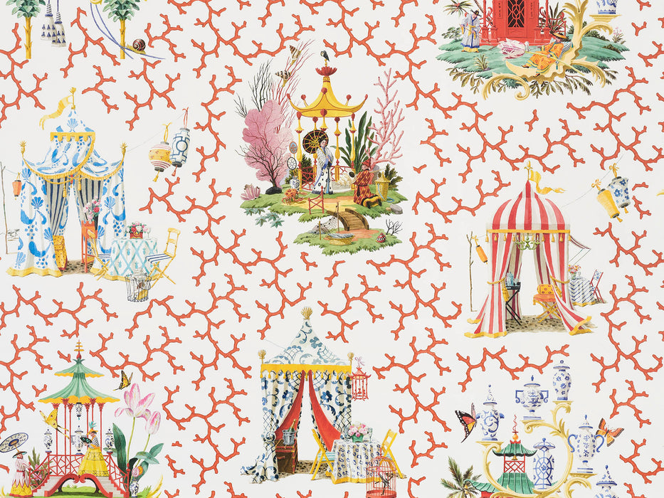 Pierre Frey Les Folies Corail Wallpaper FP758001