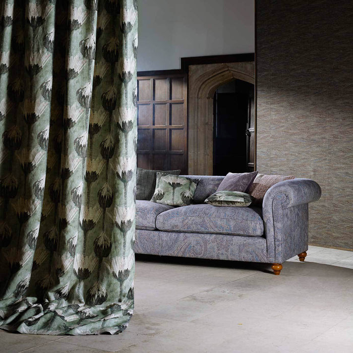 Zoffany Marketa Logwood Grey 322609 Fabric ZBOL322609