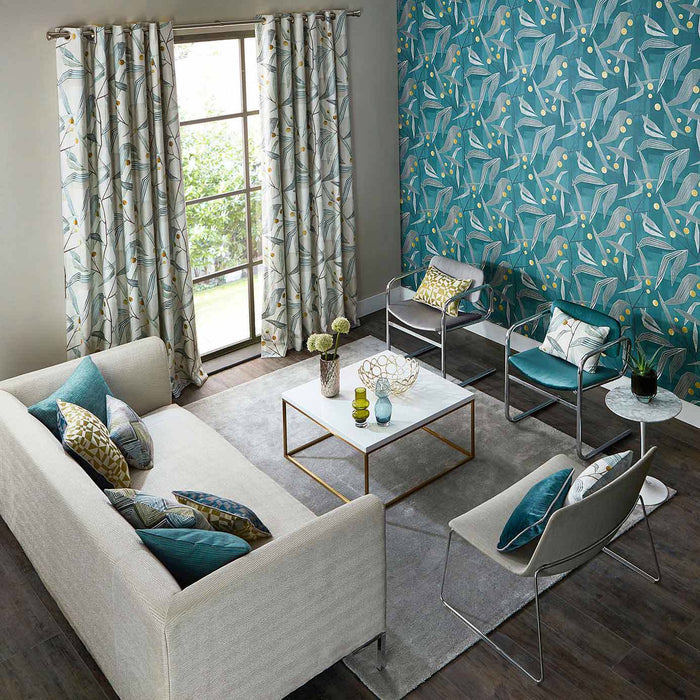 Harlequin Entity Teal/Linden 111691 Wallpaper HGEO111691