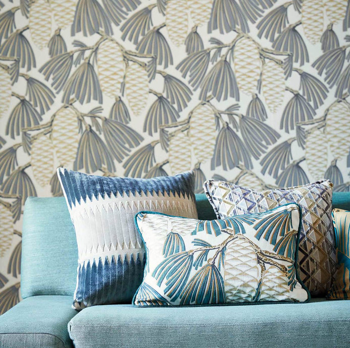 Harlequin Foxley Platinum/Gold 112128 Wallpaper HSAW112128