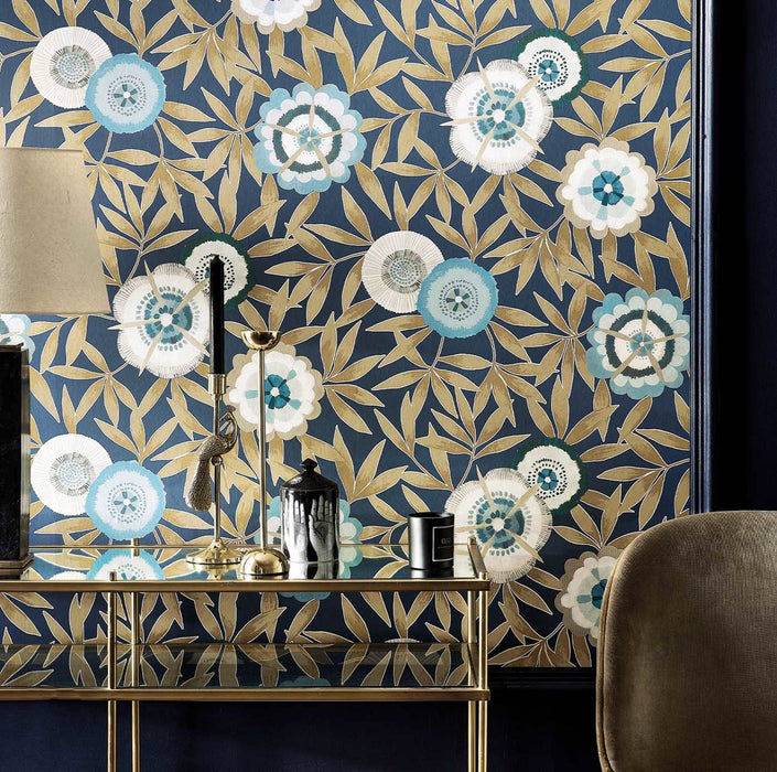 Harlequin Komovi Lagoon/Gold 112159 Wallpaper HSAW112159