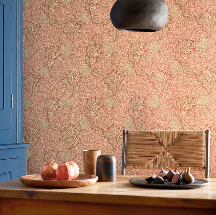 Morris & Co Apple Rust Gold 216688 Wallpaper DMSW216688