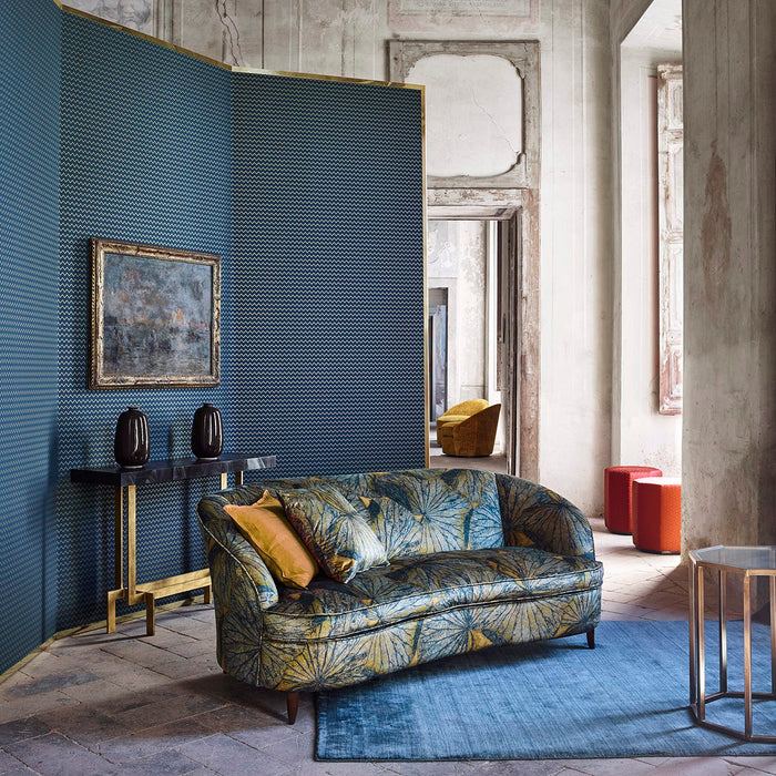 Zoffany Oblique Prussian Blue 312764 Wallpaper ZSEI312764