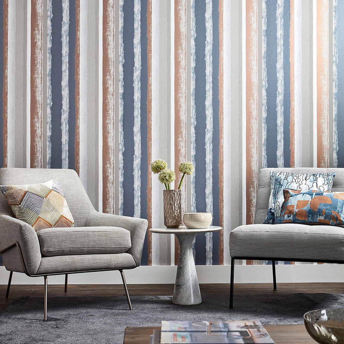 Harlequin Rene Copper/Kohl 111674 Wallpaper HGEO111674