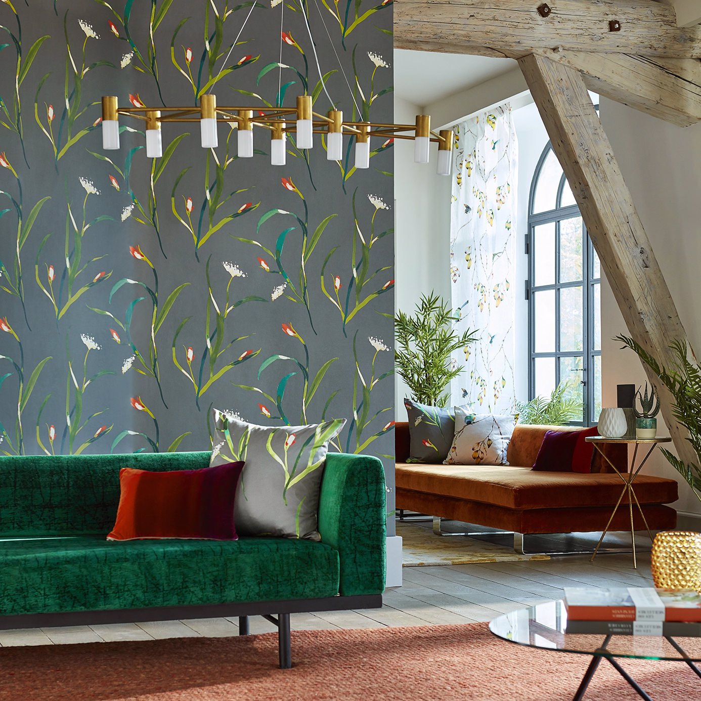 Harlequin Saona Kiwi/Charcoal 111758 Wallpaper HZAP111758