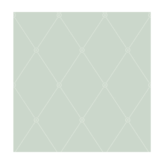 Cole & Son Large Georgian Rope Trellis Duck Egg Wallpaper 100/13066.CS.0