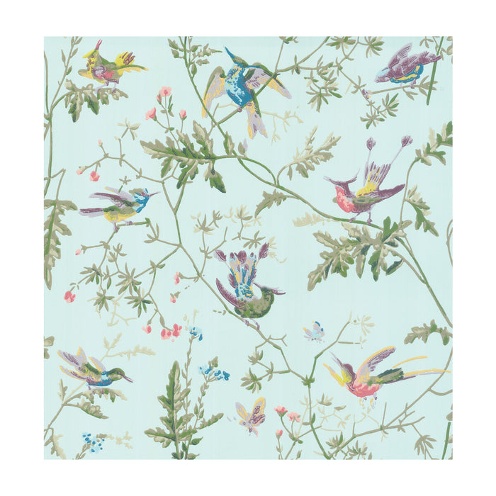 Cole & Son Hummingbirds Blue Multi-Colour Wallpaper 100/14069.CS.0