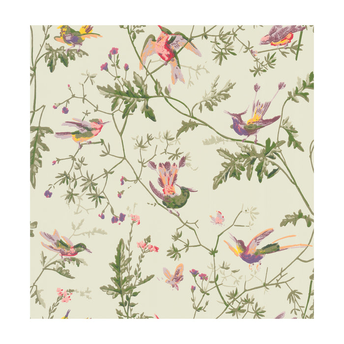 Cole & Son Hummingbirds Green Multi-Colour Wallpaper 100/14070.CS.0