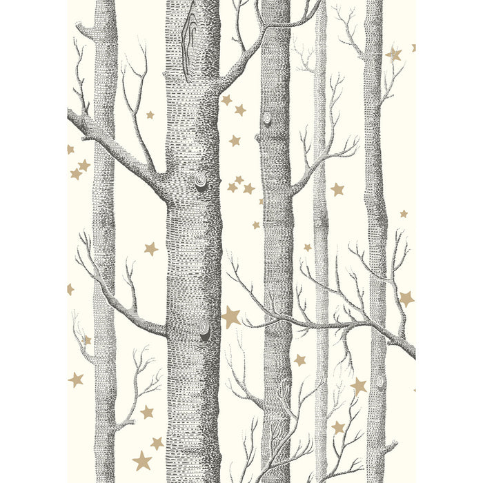 Cole & Son Woods & Stars Black &White Wallpaper 103/11050.CS.0