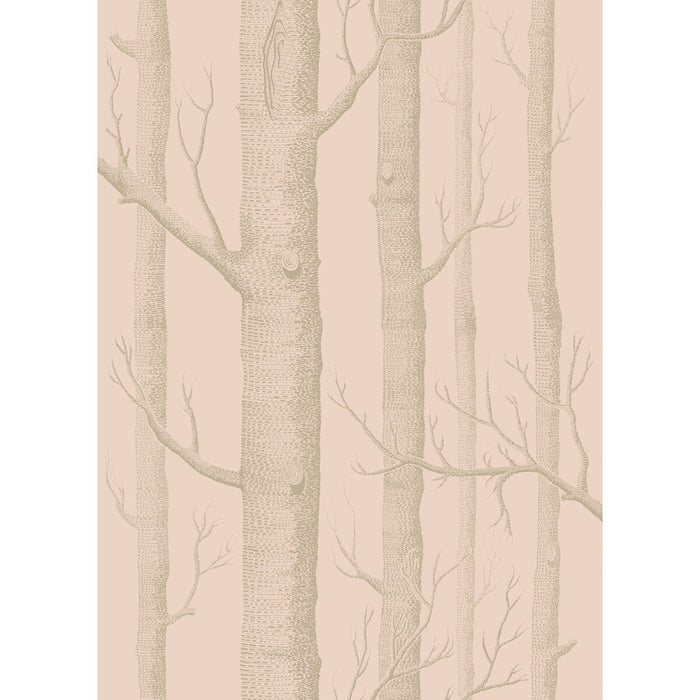 Cole & Son Woods Pink/Gilver Wallpaper 103/5024.CS.0