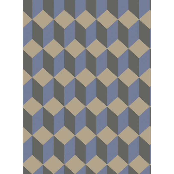 Cole & Son Delano Blue And Black Wallpaper 105/7034.CS.0