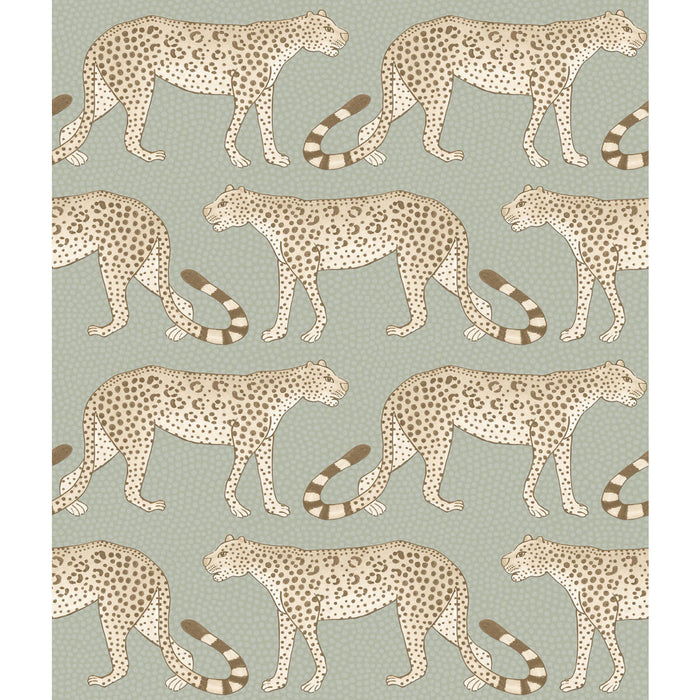 Cole & Son Leopard Walk Olive & White Wallpaper 109/2009.CS.0