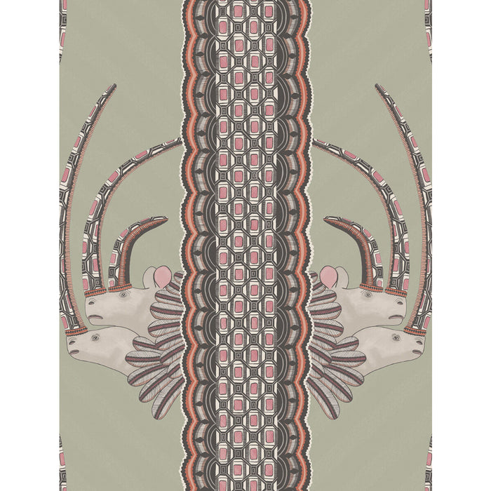 Cole & Son Jabu Olive & Pink Wallpaper 109/3017.CS.0