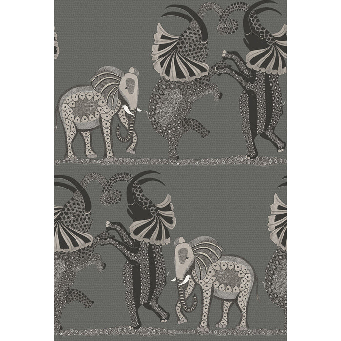 Cole & Son Safari Dance Charcoal Black & White Wallpaper 109/8039.CS.0