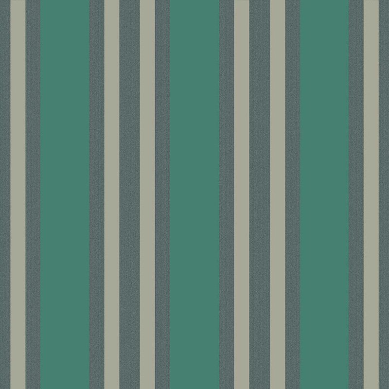 Cole & Son Polo Stripe Teal/Gilver Wallpaper 110/1002.CS.0