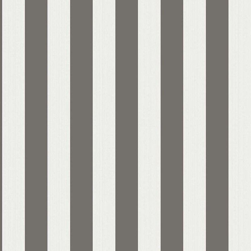 Cole & Son Regatta Stripe Black/White/Linen Wallpaper 110/3016.CS.0