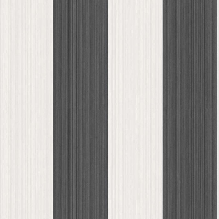 Cole & Son Jaspe Stripe Black + White Wallpaper 110/4025.CS.0