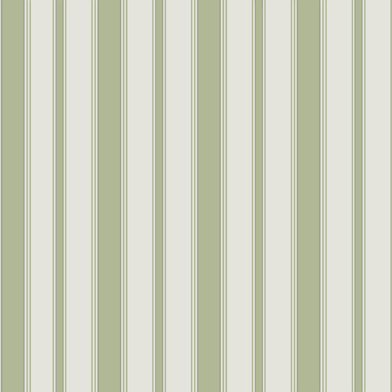 Cole & Son Cambridge Stripe Leaf Green Wallpaper 110/8038.CS.0