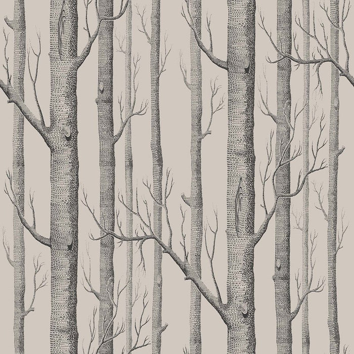 Cole & Son Woods Linen/Charcoal Wallpaper 112/3009.CS.0