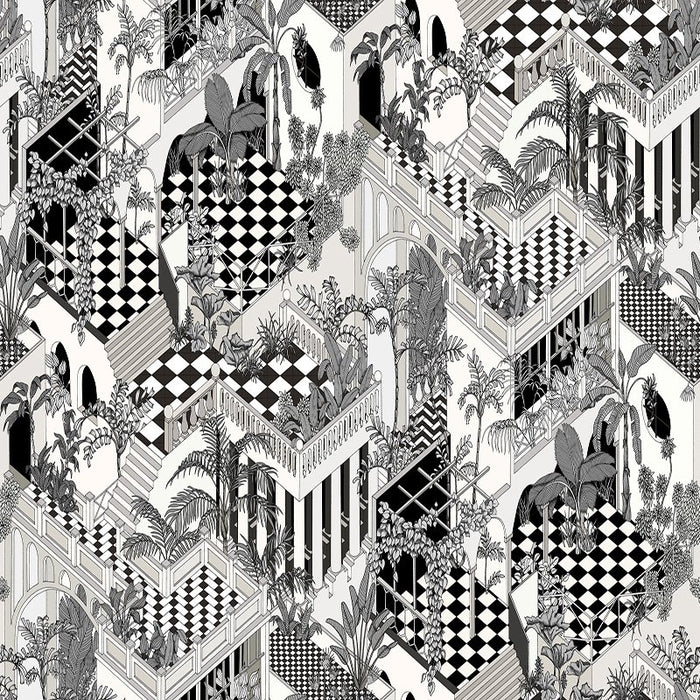 Cole & Son Miami Black/White Wallpaper 112/6024.CS.0