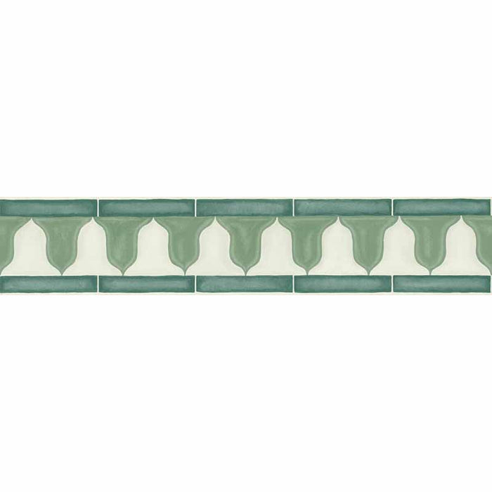 Cole & Son Zellige Border Olive Wallpaper 113/12037.CS.0