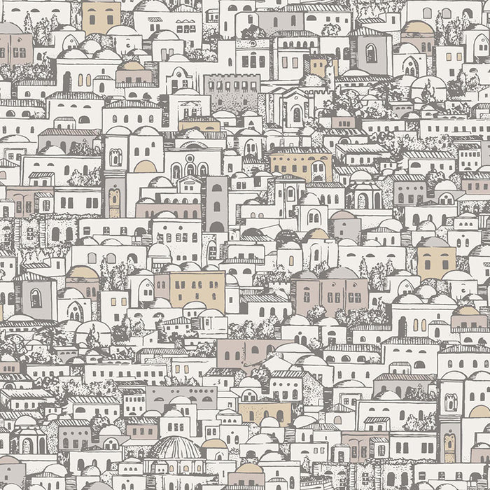 Cole & Son Mediterranea White/Gilver Wallpaper 114/19038.CS.0