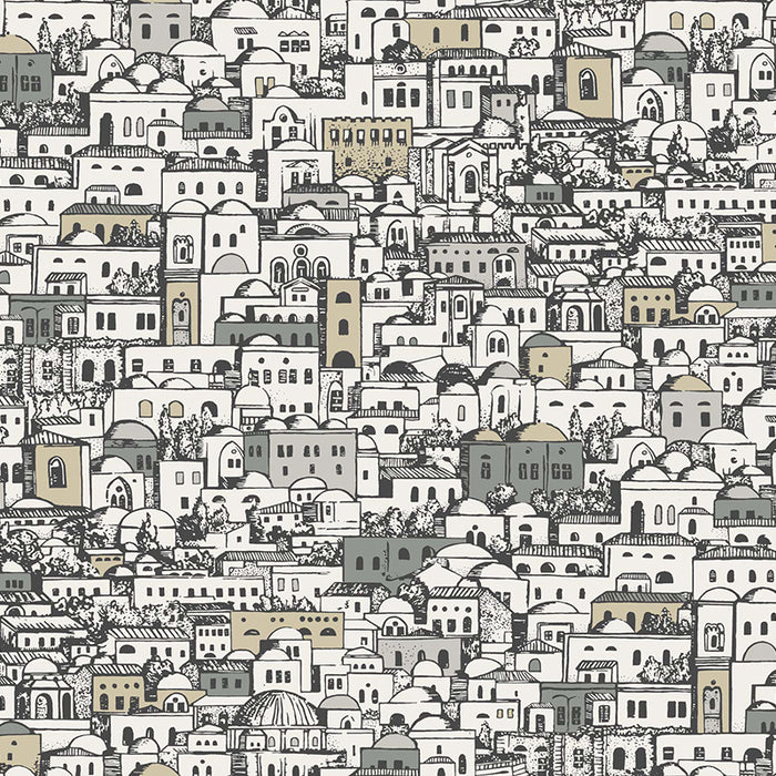 Cole & Son Mediterranea White & Metallic Wallpaper 114/7013.CS.0