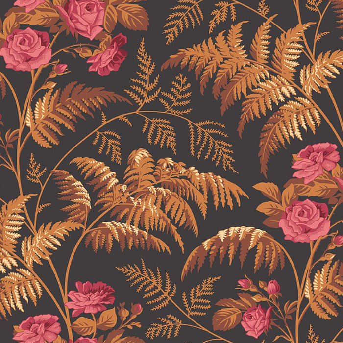 Cole & Son Rose Cerise/B Orange/Black Wallpaper 115/10029.CS.0